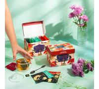 JMS We Create Smile Wellness Herbal Tea Collection - 20 Pyramid Tea Bags, 5 Flavours - Boosts Immunity, Health & Relaxation - Green Tea, Chamomile, Hibiscus, Cinnamon, Moringa Tulsi - Luxury Gift Set