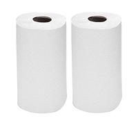 JMS We Create Smile White Centrefeed Kitchen Roll 2 Pack - 2 Ply Embossed Paper Towels, 200 Sheets Per Roll, Strong Absorbent Centre Feed Tissue Rolls for Kitchen, Cleaning, Wiping, Home, Office Use