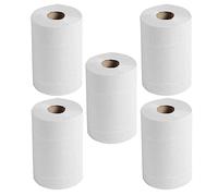 JMS We Create Smile White Centrefeed Kitchen Rolls - 2 Ply Strong Absorbent Paper Towels, 300 Pulls, 40m Roll Length, Embossed Centre Feed Tissue for Keep Cleaning Simple Everyday (Pack of 5 Rolls)