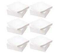 JMS We Create Smile White Disposable Square Tissue Napkins 1 Ply - 100 Sheets Per Pack, Soft Strong & Absorbent Serviettes 29x29 cm (Pack of 6 → Value Pack)