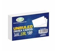 JMS we create smile White Unruled Index Cards Blank 3.5"x5" Revision Cards Bulk Pack Smooth 130gsm Record Cue Flashcards for School, Office, Housework, Note, to Do Lists (Pack of 300)