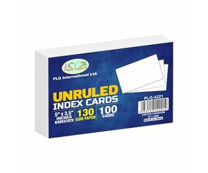 JMS we create smile White Unruled Index Cards Blank 3.5"x5" Revision Cards Bulk Pack Smooth 130gsm Record Cue Flashcards for School, Office, Housework, Note, to Do Lists (Pack of 300)