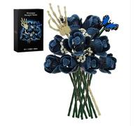 JMSHIDAI Corpse Emily Botanicals Flower Bouquet Building Block Set-Gothic Floral Roses Decor Artificial Toy-Adults Women Building Block Set-Gothic Home Decor for Display-Office Decoration and Display