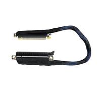 JMT 180 Degree 64GBS PCIE 5.0 X16 Graphics Card Extension Cable GEN5 Braided Mesh Harness Riser for AI Server Graphics Card Bendable GPU Adapter 16AB5 (Right Out Right in,50CM)