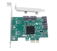 JMT 4 Port 7Pin SATA3.0 to PCI-E x1 Expansion Card 5Gbps Solid State IPFS Adapter Board for Desktop