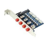 JMT 4-Way HDD Power Control Switch Hard Drive Selector SATA Drive Switcher SATA Large 4pin Powered Expansion Card