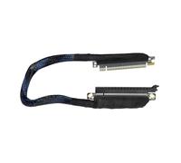 JMT 64GBS PCIE 5.0 X16 Graphics Card Extension Cable 180 Degree GEN5 Braided Mesh Harness Riser for AI Server Graphics Card Bendable GPU Adapter 16AB5 (Left Out Left in,30CM)