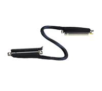 JMT 64GBS PCIE 5.0 X16 Graphics Card Extension Cable 180 Degree GEN5 Braided Mesh Harness Riser for AI Server Graphics Card Bendable GPU Adapter 16AB5 (Left Out Right in,50CM)