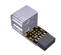 JMT 9PIN to USB 2.0 Adapter Built-in Wire-Less Mouse Keyboard Receiver for ITX Chassis Computer Motherboard with 9PIN Connector (UG2-L)