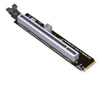 JMT ADT-R4 PCIe 4.0 M.2 Key-M to PCI-E X4 X16 Riser Adapter Card with SATA Power Cable Compatible with M.2 NVMe SSD 2260 2280 (R43B, to X16)