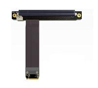JMT ADT-R43SR M.2 NGFF NVMe Key M to PCIE x16 Extension Cable 32G/BPS 16x PCI-e PCI-Express Graphics Card Riser Adapter R43SR for M2 2230 2242 2260 2280 (25cm)