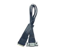 JMT M.2 NVMe M Key to Oculink 4i / SFF8612 Extension Cable PCIe4.0 X4 Gen3 4 Compatible with T10 / SAS-4 SFF-8612 (10cm)
