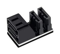 JMT Mainboard SATA Adapter 6Gbps 7Pin Female to Male 90° /180° Angled Adapter Single/Double SATA Interface for Desktop (Dual SATA 90Degree)