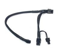 JMT Mini 6Pin to PCI-E 6Pin & 8Pin (6 + 2) Dual Ports PCI-E Video Graphics Card Power Cable for G5/Mac Pro 30 cm + 15 cm