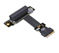 JMT PCI-e 4.0 M.2 WiFi A.E Key E to PCI-e x1/ x4/ x16 Slot Riser Extender Adapter Card Ribbon Gen4.0 PCIE Cable Wireless Network Card 8G/BPS (15cm,Pcie4.0 4X M52JL)