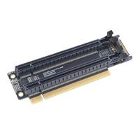 JMT PCI-E 4.0 x16 1 to 2 Expansion Card Gen3 Split Card PCIe-Bifurcation x16 to x8x8 with 20mm Spaced Slots CPU4P Power Supply Port (SATA)