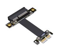 JMT PCI-E 4.0 x4 Extension Cable 16G/bps / 64G/bps Adapter Support for Network Card USB Card Graphics Card SSD (M12SF x1,25CM)