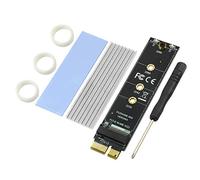 JMT PCI-E PCI Express 3.0 X1 to M.2 M KEY Interface NVMe SSD PCIE M.2 Riser Card Adapter Heatsink SSD 2230 2242 2260 2280 Full Speed (With Silver Heatsink)