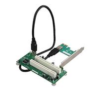 JMT PCI Express Desktop PCI-e Dual PCI Adapter PCIE PCI Slot Expansion Card USB 3.0 Riser Card Add on Converter Cards