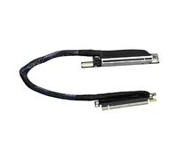 JMT PCIE 5.0 X16 Graphics Card Extension Cable 270 Degree 64GBS GEN5 Braided Mesh Harness Riser for AI Server Graphics Card Bendable GPU Adapter 16AD5 (Left Out Right in,50CM)