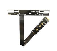 JMT PCIE 5.0 x16 to M.2 NGFF Key M Card Extension Cable 128G/bps GEN5 FCC Cable Compatible with M.2 NVMe Graphics Card (F43SP / 50CM)