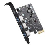 JMT USB 3.0+ USB C Port PCI-E Expansion Card PCI Express 1X PCIe USB 3.0 HUB Adapter Card 4-Port USB3.0 5Gbps Controller for 2U Case (Standard Type B)