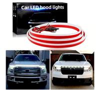 JMTBNO - 71 Inch Car Hood LED Strip Lights White Compatible with GMC Sierra 1500 2500 Chevy Silverado 1500 2500 Dodge Ram 1500 2500