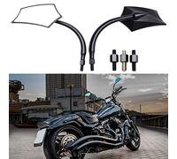 JMTBNO Universal 8MM 10MM Motorcycle Mirrors Rear View Black Compatible with Street Bike Sports Bike Chopper Cruiser Touring