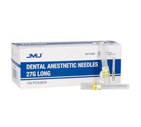 JMU 100PCS Disposable Dental Plastic Hub Needles, 27G Long, 35mm Length