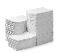JMU Dental Bibs, 250pcs Disposable 3 Ply Tissue Napkin Waterproof for Tattoo Bibs, Tattoo Table Covers, Patient Bibs, Tray Covers, 13" x 18" (White)