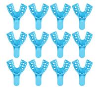 JMU Dental Impression Tray,Bag of 12 Autoclave Perforated Disposable Trays,4 Medium Lower