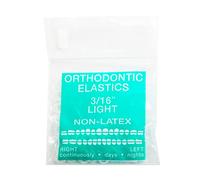 JMU Orthodontic Elastics 3/16 Light, 100 pack Intraoral Elastic Bands Latex Free Dental Rubber Bands Made in USA