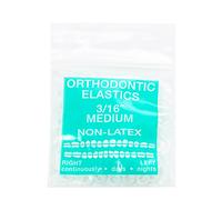 JMU Orthodontic Elastics 3/16 Medium 4.5oz 100 pack Intraoral Elastic Bands Latex Free Dental Rubber Bands Made in USA