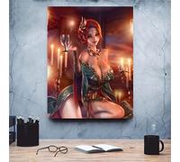 JMUNG 5D Diamond Paintings kit for Adults Kids, Anime Sexy Girl （30x40cm/12x16in） DIY Diamond Art Painting Kits Crystal Rhinestone Cross Stitch Embroidery Painting Pictures for Home Office Wall Decor
