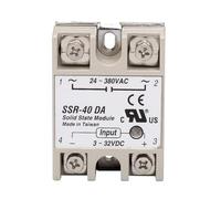 JMVLVLOA 1Pcs SSR Solid State Relay 10DA 25DA 40DA Control AC White Shell Single Phase Without Cover(40DA)