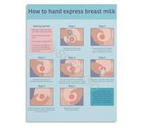 JMVLVLOA Organized Parenting Expressed Milk Storage Chart Lactation Educational Wall-Art Canvas for Efficient Home(Unframed,16x24inch(40x60cm))