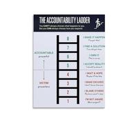 JMVLVLOA Workplace Accountability Chart Metal Sign Motivational Leadership Success Steps Mindset Office Wall Decor for Teams 8 X 12 in