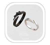 Jmwedia Lightning Deals Of Today Prime Personalised Couple Rings, His and Her Matching Promise Engagement Wedding Ring Set for Men Women, Angel Devil Open Rings Couple Matching Promise Rings