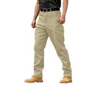 Jmwedia Men's Cargo Trousers Waterproof Trousers Hiking Thermal Fleece Line Elasticated Waist Outdoor Snow Ski Fishing Walking Pants Casual Multi-Pocket Tracksuit Bottoms Windproof Pants