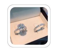 Jmwedia sale items clearance today Luxury Ring Set for Women Large Dimond Ring, Vintage Ring, Diamond Ring, Gift Ring, Diamond Ring, Big Diamond Ring for Wedding, Valentine's Day and Mother's Day