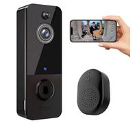 Jmwedia Video Doorbell Wireless Video-Doorbells Security Camera with Head-To-Toe View, 3D Motion Detection, Colour Night Visionorder of AMZ uk warehouse clearance of warehouse