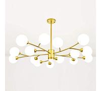 JMWMH 18 Lights Sputnik Chandelier Modern Gold Ceiling Light Fixture Industrial Vintage Pendant Lighting for Dining Room Kitchen Living Room,Black,15 Lights