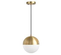 JMWYH Pendant Light Fixture Nordic Bedroom Bedside Lamp Ball Gold Light Fixture Creative Single Head Ceiling Hanging Pendant Light For Bathroom Kitchen Island Dining Room (Gold 15cm)