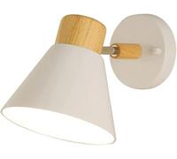 JMWYH Sconces Nordic Wood Adjustable Wall Lamp, Rustic Metal Wall Sconce Lighting, Edison Arm Swing Wall Lights, for Bedroom, Living Room