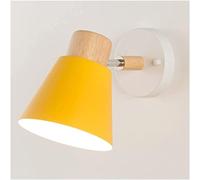 JMWYH Sconces Nordic Wood Adjustable Wall Lamp, Rustic Metal Wall Sconce Lighting, Edison Arm Swing Wall Lights, for Bedroom, Living Room