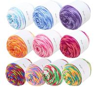 JMZLLRX 10 Color Rainbow Yarn, Assorted Colors Yarn Soft Colorful Yarn, Yarn for Crocheting & Knitting for Crocheting DIY, Handicraft Knitting Yarn, DIY Project