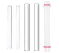 JMZLLRX 5 PCS Acrylic Clay Roller, Polymer Clay Tools, Plastic Clear Round Tube Roller for DIY Handmade Crafts, Art Supplies