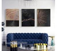 JNAOZI Abstract Line Geometry Pictures, Abstract Botanical Art Poster, Interior Home Decor Wall Art, Without Frame (40 x 60cm*3, Pictures-4)..