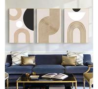 JNAOZI Abstract Line Geometry Pictures, Abstract Botanical Art Poster, Interior Home Decor Wall Art, Without Frame (30 x 40 cm x 3, Pictures 2)