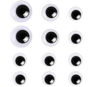 JNAWA 12 Pieces Glow in The Dark Googly Eyes Glow in The Dark Luminous Round Wiggle Googly Eyes Stickers for Halloween Party DIY Crafts Children's Toys Decorations